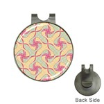 Abstract Pattern Design Scrapbooking Hat Clips with Golf Markers Front