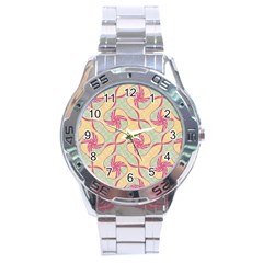 Abstract Pattern Design Scrapbooking Stainless Steel Analogue Watch