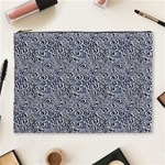 Blue Black Snake Pattern Cosmetic Bag (XL) Front