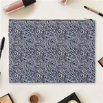 Blue Black Snake Pattern Cosmetic Bag (XL) Back