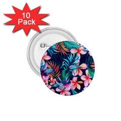 Hawaiian Flowers Hawaii 1 75  Buttons (10 Pack)