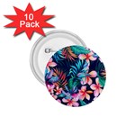 Hawaiian Flowers Hawaii 1.75  Buttons (10 pack) Front