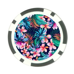 Hawaiian Flowers Hawaii Poker Chip Card Guard