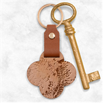 Tondo Engraved Wood Key Chain Front