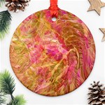 Acid green blend Round Ornament (Two Sides) Back