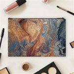 Blue flow Cosmetic Bag (Large) Back