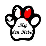 I Love Golden Retriever Front
