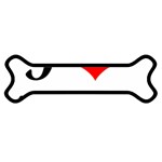 I-Love-My-Bulldog Magnet (Dog Bone) Front
