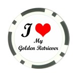 I Love My Golden Retriever Poker Chip Card Guard Back