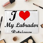 I Love My Labrador Retriever Cosmetic Bag (Large) Back