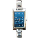 Water Drop Rectangular Italian Charm Watch Front