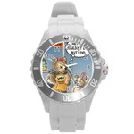 Wombat Woman Round Plastic Sport Watch Large Front